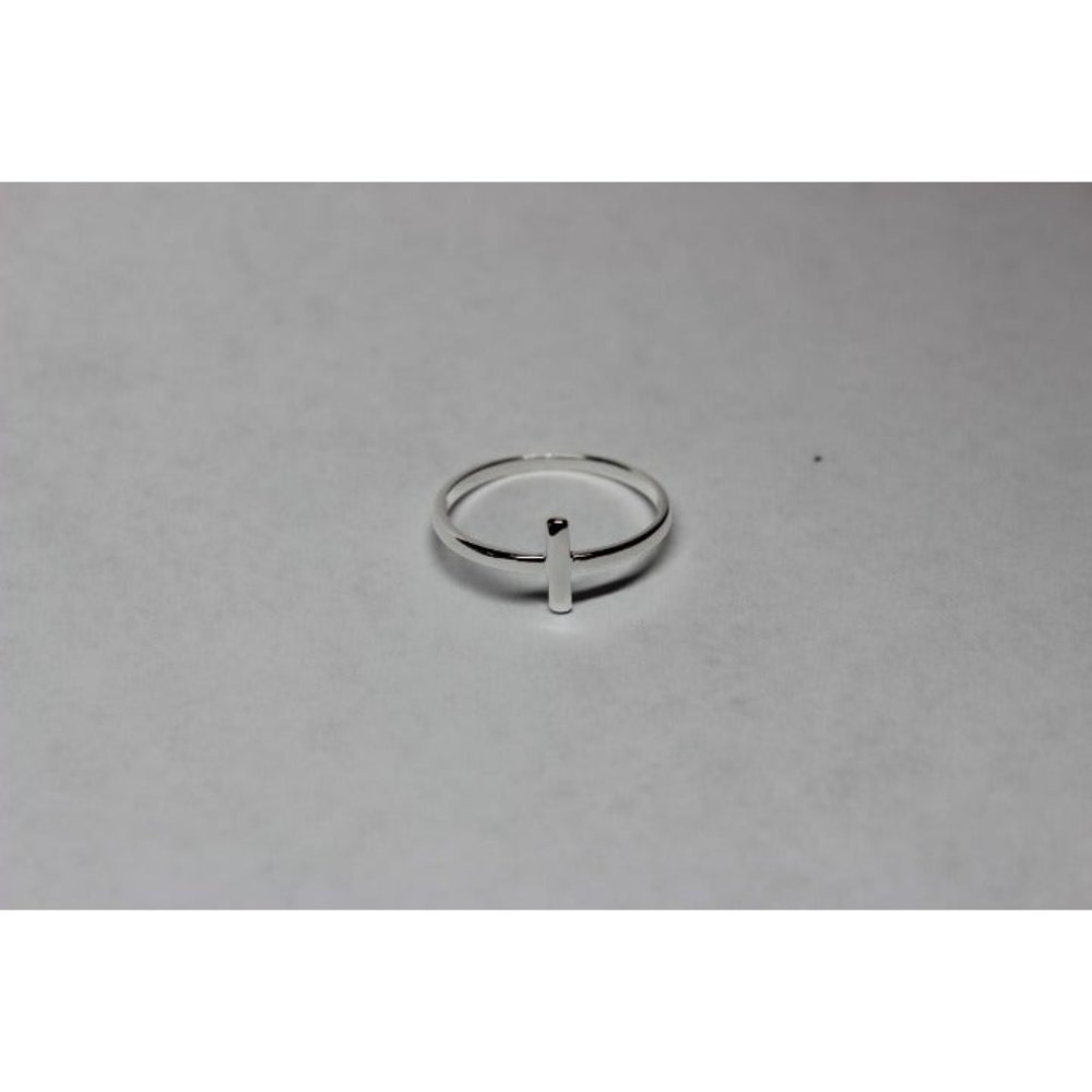 Sterling Silver Sideways Cross Ring